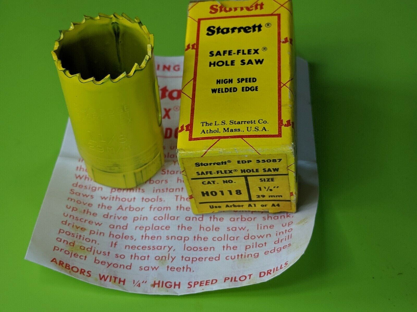 Starrett 1 1 8 Hole Saw H0118 HSS Edge Original Box EBay starrett-1-1-8-hole-saw-h0118-hss-edge-original-box-ebay