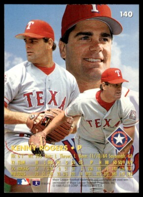 1996 Ultra #140 Kenny Rogers Texas Rangers | eBay