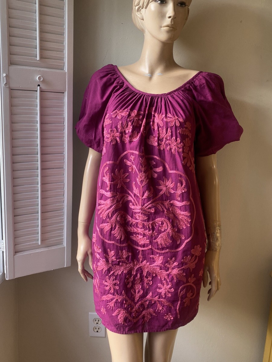 FREE PEOPLE FIONA HEAVILY EMBROIDERED MINI DRESS SZ XS | eBay