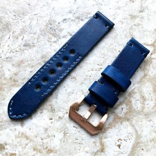 Blue Handmade Leather Band Strap for Google Pixel Watch 4 3 45mm Smartwatch -A22