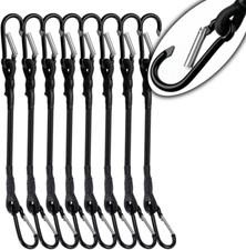 2 Pack 24" Heavy Duty Bungee Cord Set with Carabiner Hooks for Roof Rack Trailer