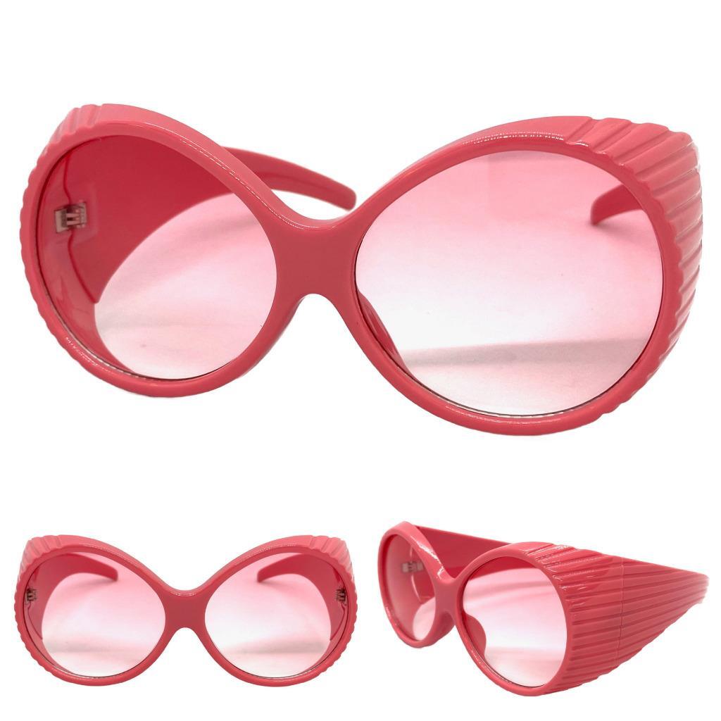 Vintage 80\'s Oversized Red Pink Gradient Tint Sunglasses Accessories | Vintage 8s Oversized Red Pink Gradient Tint  main image 4