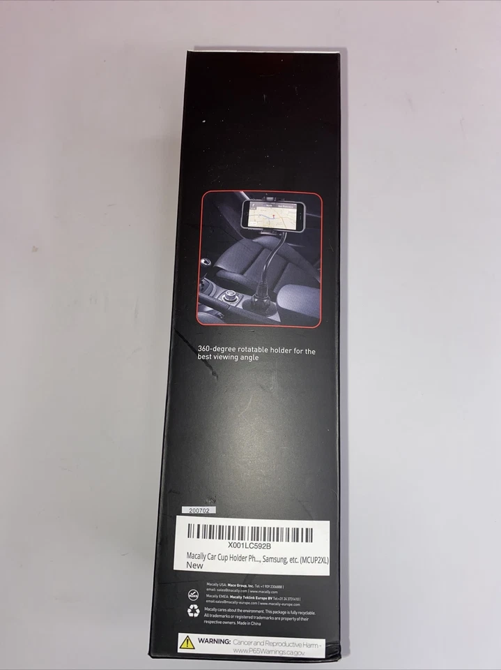 Soporte para taza de coche Macally montaje para teléfono 8” de largo flexible cuello de cisne con ajuste de 360°... Foto 2 de 4