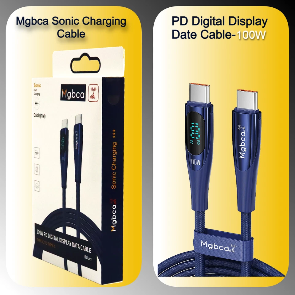 Mgbca Nylon Sonic Fast Charge USB-C Cable For Galaxy S23 FE/S21 FE Display - Image 2 of 4