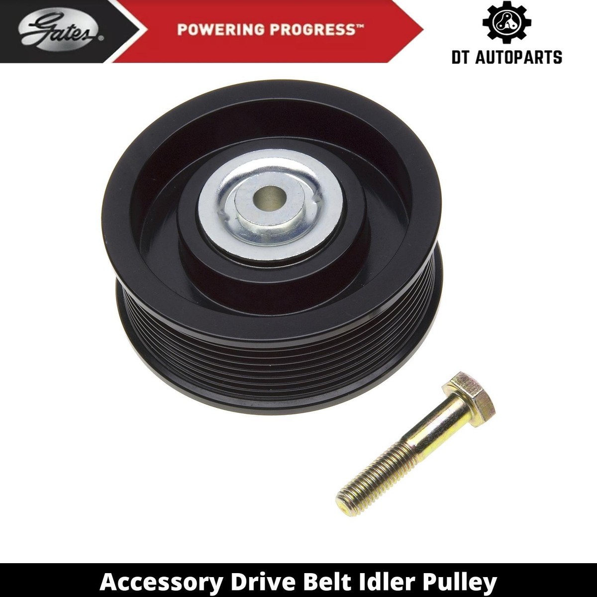 For 1995-2002 International 4700 V8 DIESEL Drive Belt Idler Pulley  Gates