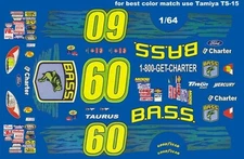 #60 Carl Edwards B.A.S.S. 2004 1/64th Scale Nascar Waterslide Decals