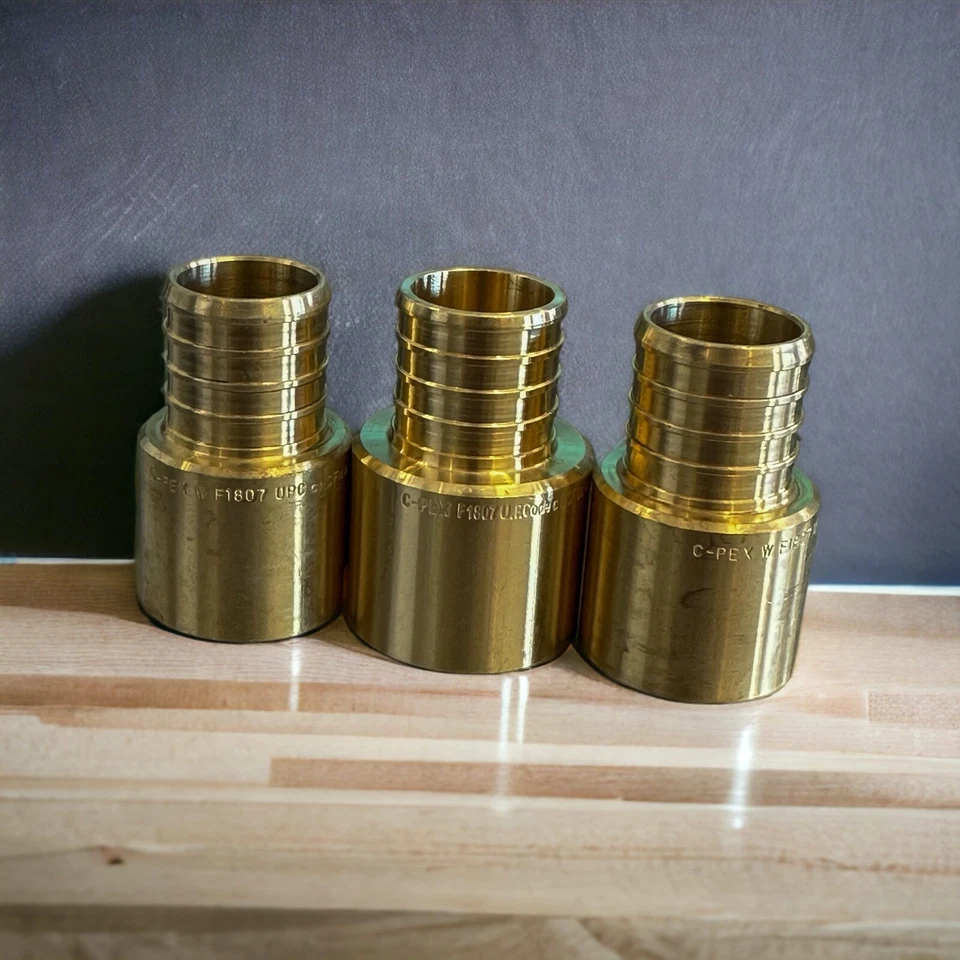 3-Pack 1" PEX Male Sweat Adapter - Plumbing Fittings for a Secure Connection - Image 2 of 2