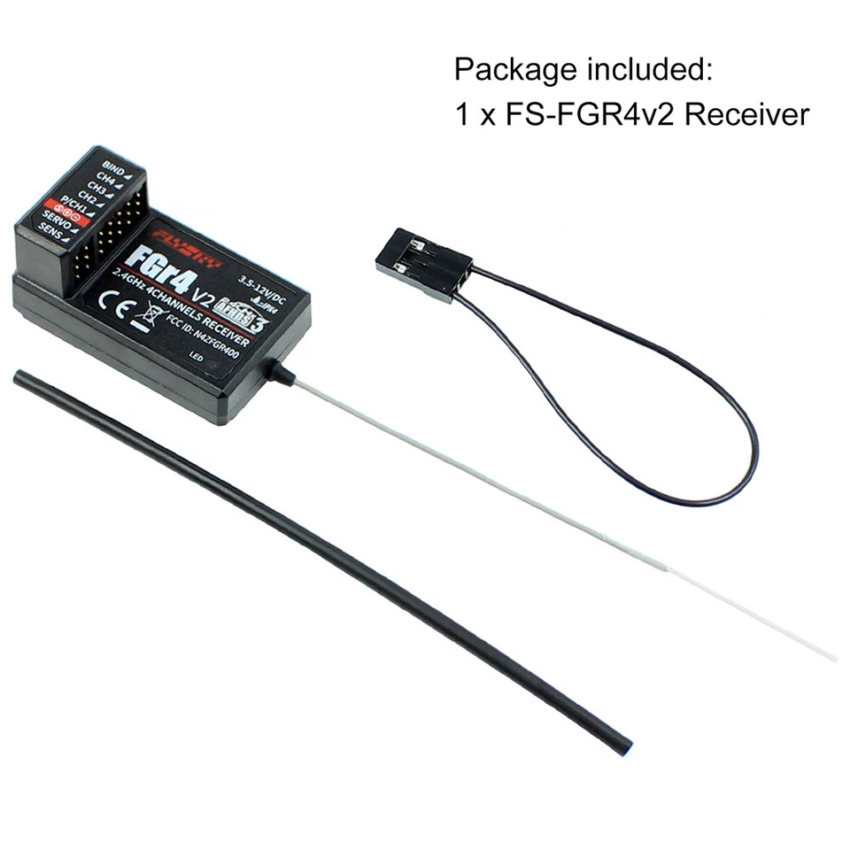 Flysky FGR4 FS-FGR4 4CH 2.4G Receiver Can Be PPM/IBUS for FS-FG4 Transmitter - Image 2 of 4