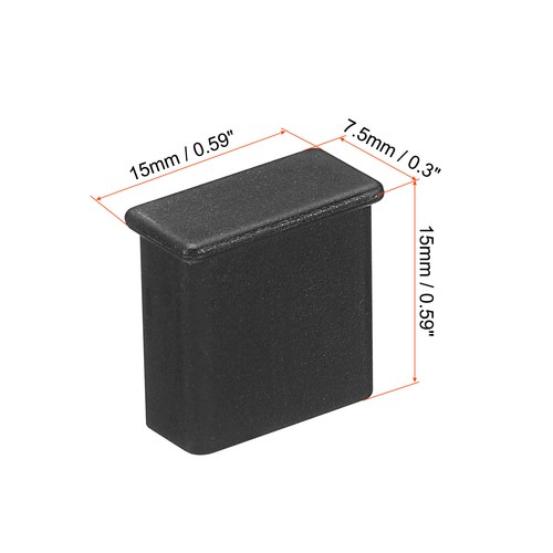 15 pièces prises de port USB pour ordinateur portable couvre capuchons protection anti-poussière pour extrémité USB mâle, noir - Photo 2 sur 4