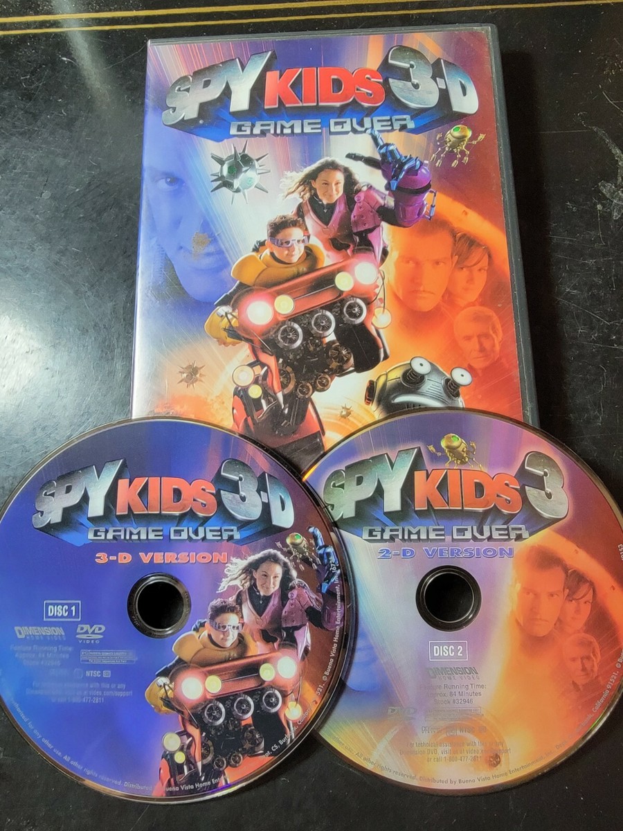Spy Kids 3: Game Over (DVD, 2004, Includes both 2-D and 3-D