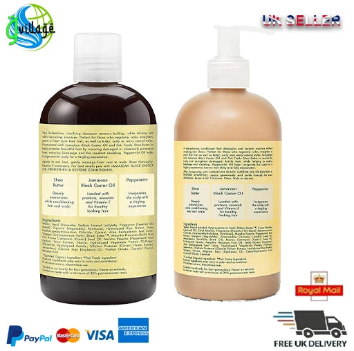 Shea Moisture Jamaican Black Castor Oil Shampoo & Conditioner 13oz Set - Image 2 of 4