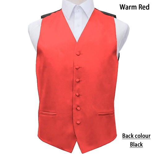 Mens Satin Vests Wedding Groom Formal Waistcoat with Optional Necktie Tie Set - Picture 45 of 56