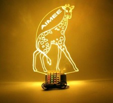 Giraffe Animal Night Light Up Table Lamp LED Personalized Free Engrave  Remote