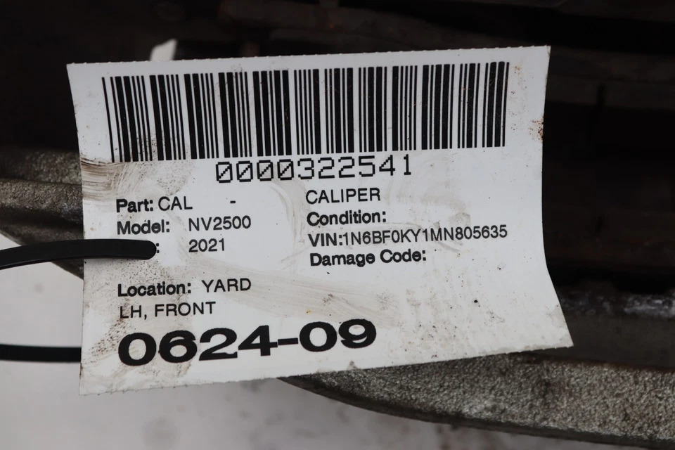 Pinza de freno delantera izquierda del lado del conductor Nissan NV1500 NV2500 NV3500 2012-2021 OEM Foto 4 de 4