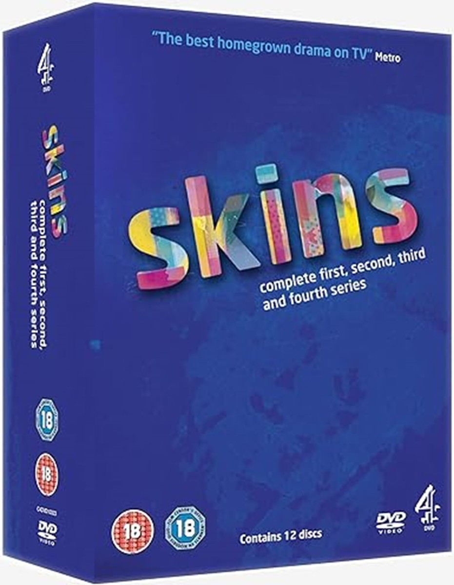 SKINS COMPLETE SERIES 1-4 DVD BOX SET Season 1 2 3 4 Original UK