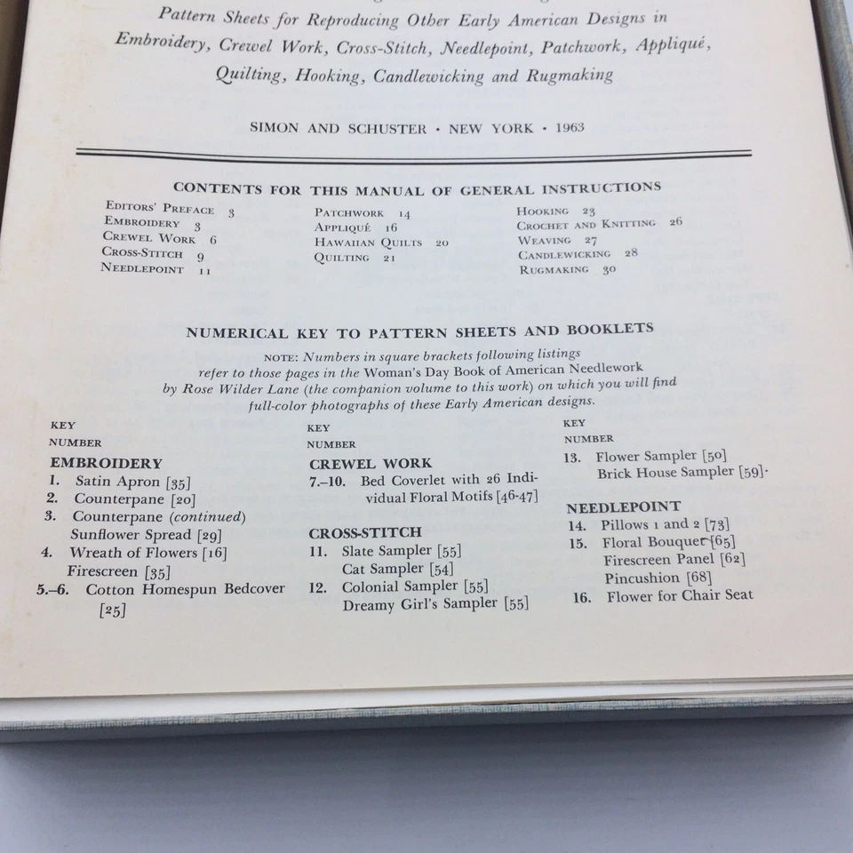 Vintage Womans Day Early American Needlework manual patterns instructions 1963 - Image 4 of 4