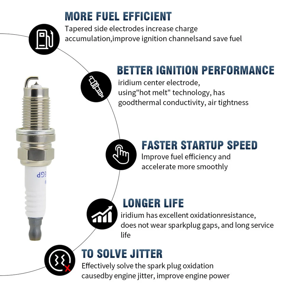 ✅Juego de cables de bujía OEM 27588 y bujía para Beetle Bora Golf GTI Jetta 2,0 L✅ Foto 3 de 4