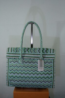 Wunderschöne PHO Firenze Tasche in Grün/Blau Glitzer  500/55  *bitte messen*