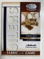 Warren Moon 2008 Leaf Certified Game Used Worn Jersey Houston Oilers 24/25 SP