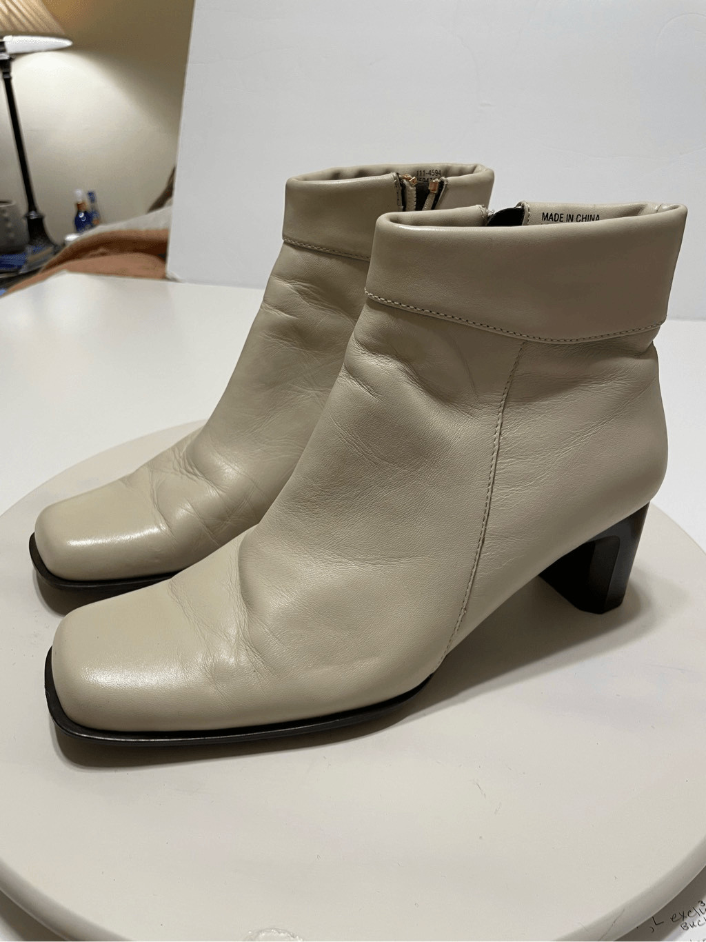 White Mountain Paramount Square Toe Zip Up Ankle … - image 1