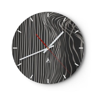 Horloge Murale En Verre ARTTOR 40x40 Cm - Silencieuse - Design Abstrait Moderne