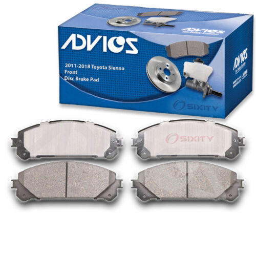 ADVICS Front Disc Brake Pad Set for 2011-2018 Toyota Sienna - Braking Tire rh