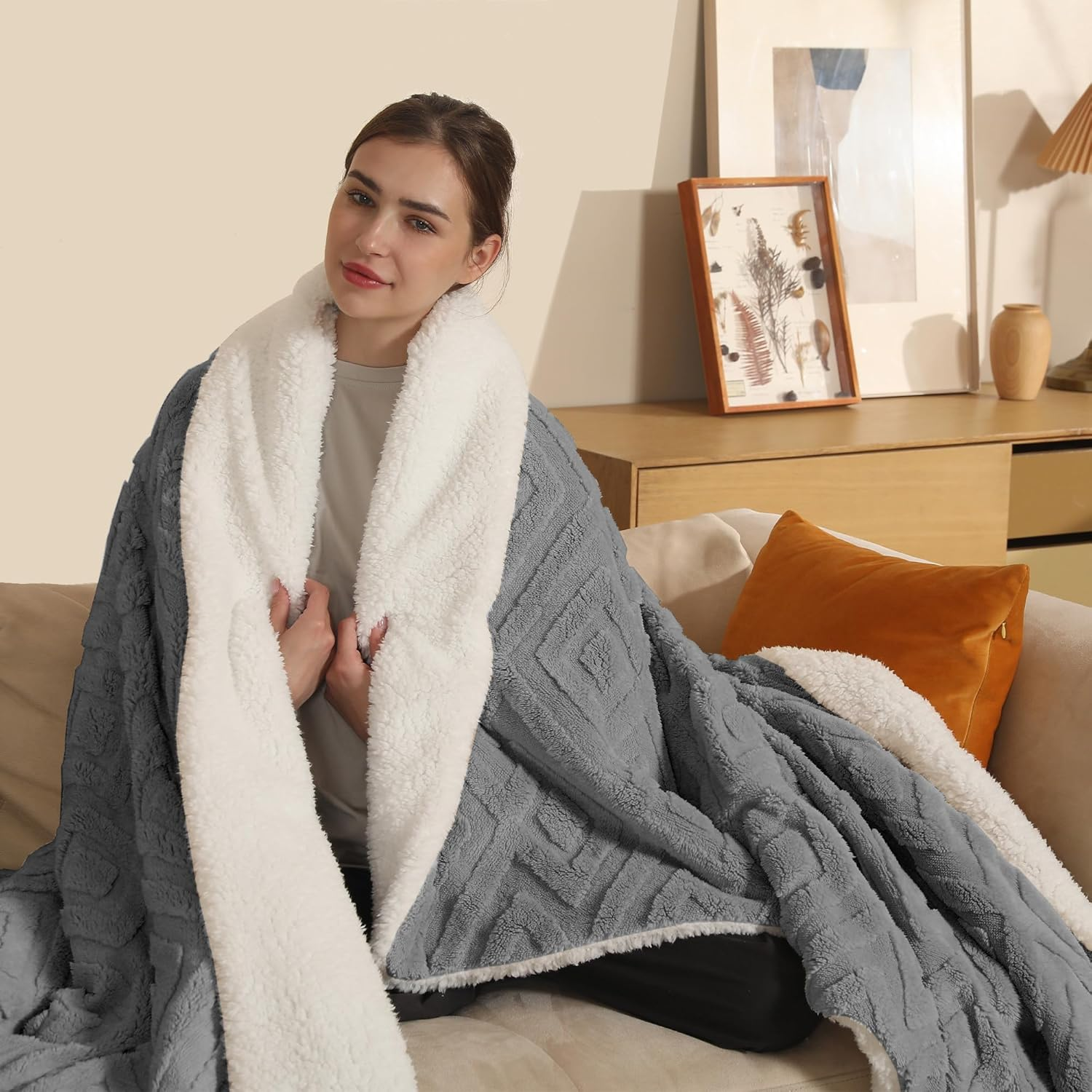 Heated Blanket Electric Throw 50