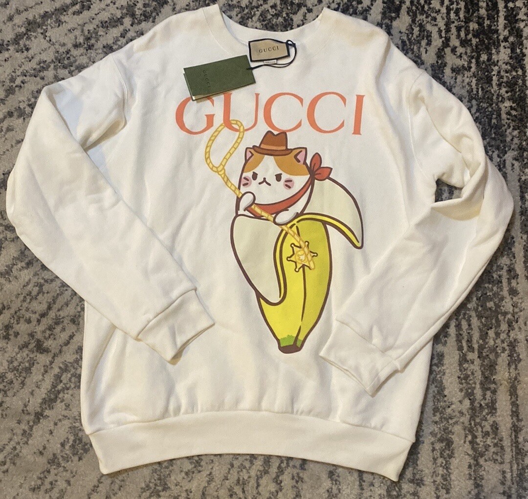 Gucci x Bananya Logo Printed Sweatshirt size M | eBay