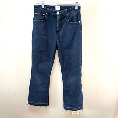 Closed Italian Crafted Premium Denim Cropped Jeans W/ Frayed Hem Size 29