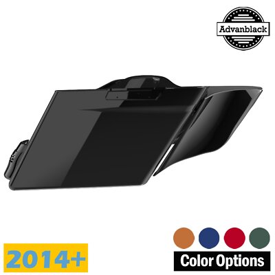 Single Cutout Stretched Saddlebag Side Covers For 2014+ Harley Street Road Glide