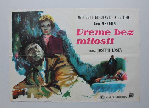 TIME WITHOUT PITY Yugoslavian Poster 1957 Redgrave Ex-YU Drama