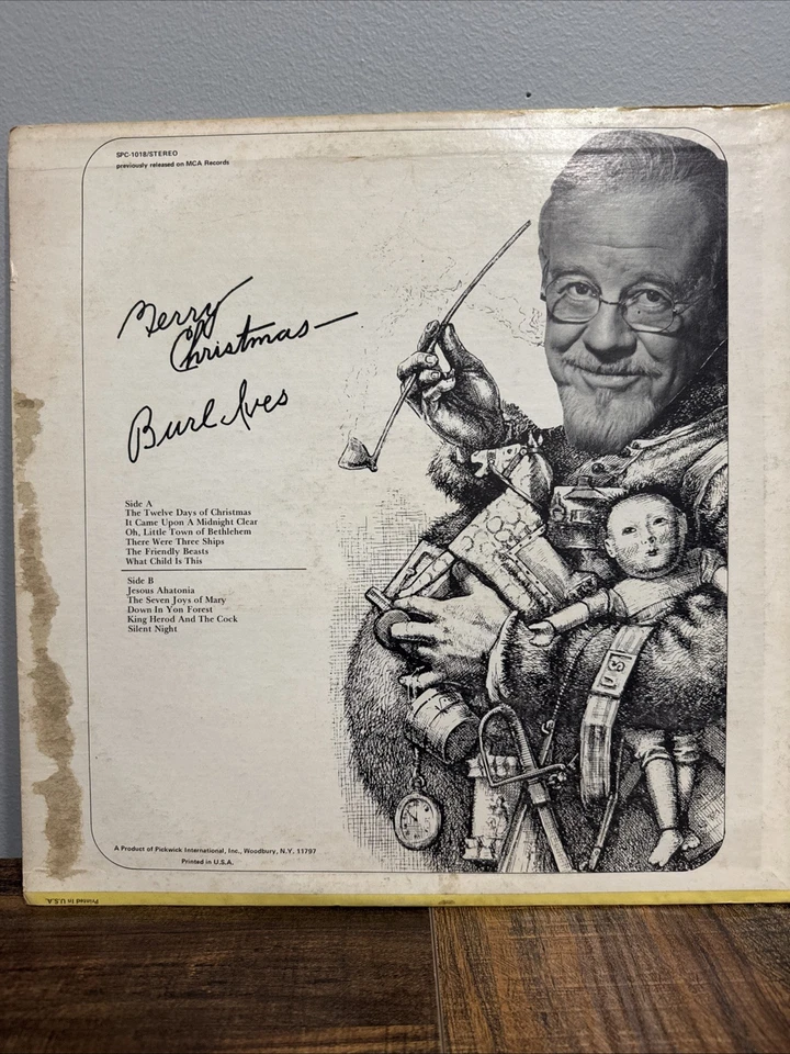 BURL IVES TWELVE DAYS OF CHRISTMAS (VG+) SPC-1018  VINYL LP RECORD - Image 2 of 2