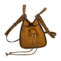LOEWE Hammock Leather Drawstring Shoulder Brown Leather Shoulder Bag