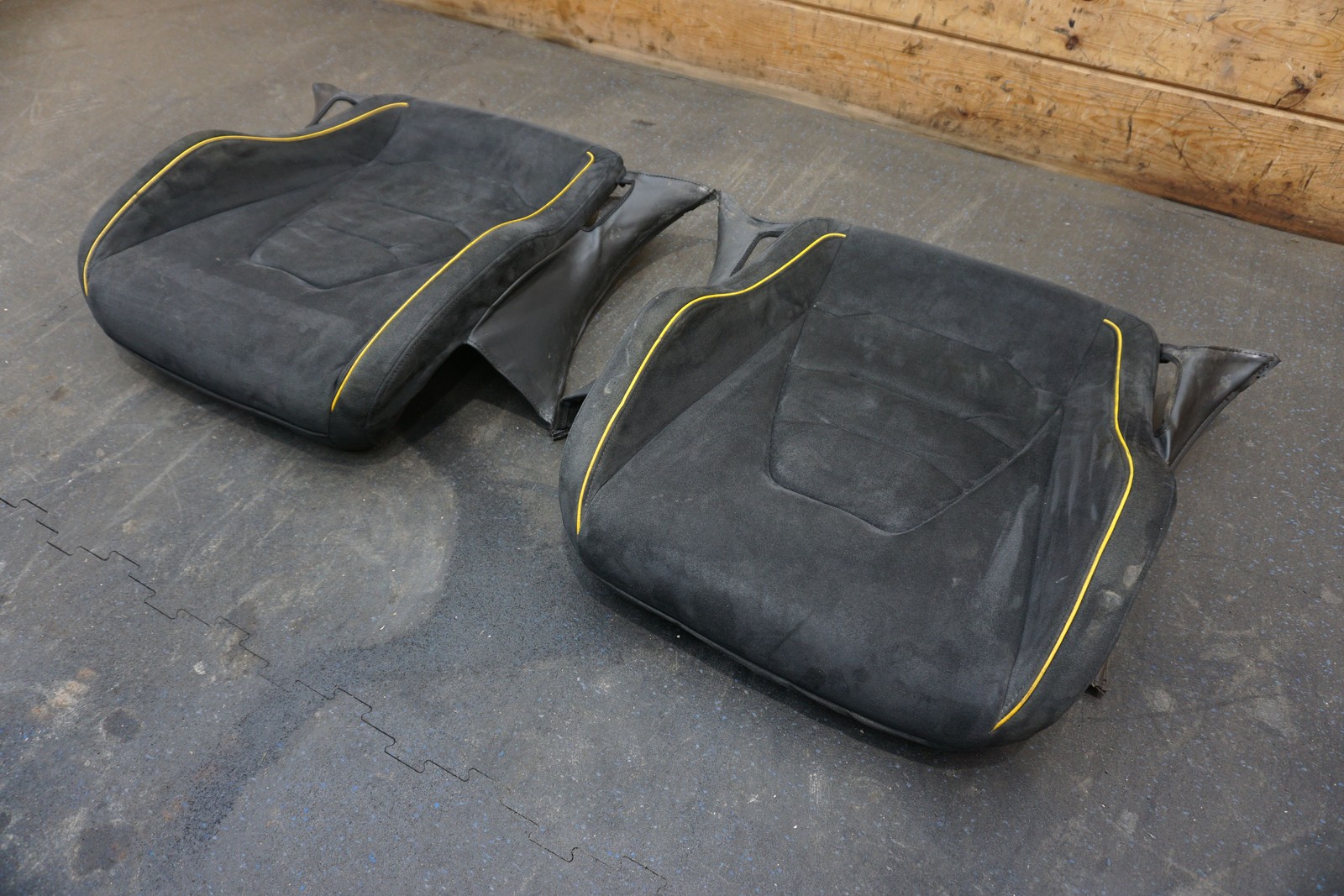 Set Driver Passenger Front Seat Cushion Cover Alcantara McLaren 650S Spider 2016