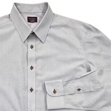 UNTUCKit Rubican Wrinkle Free Slim Fit Shirt Button Down LS Gray Mens XL