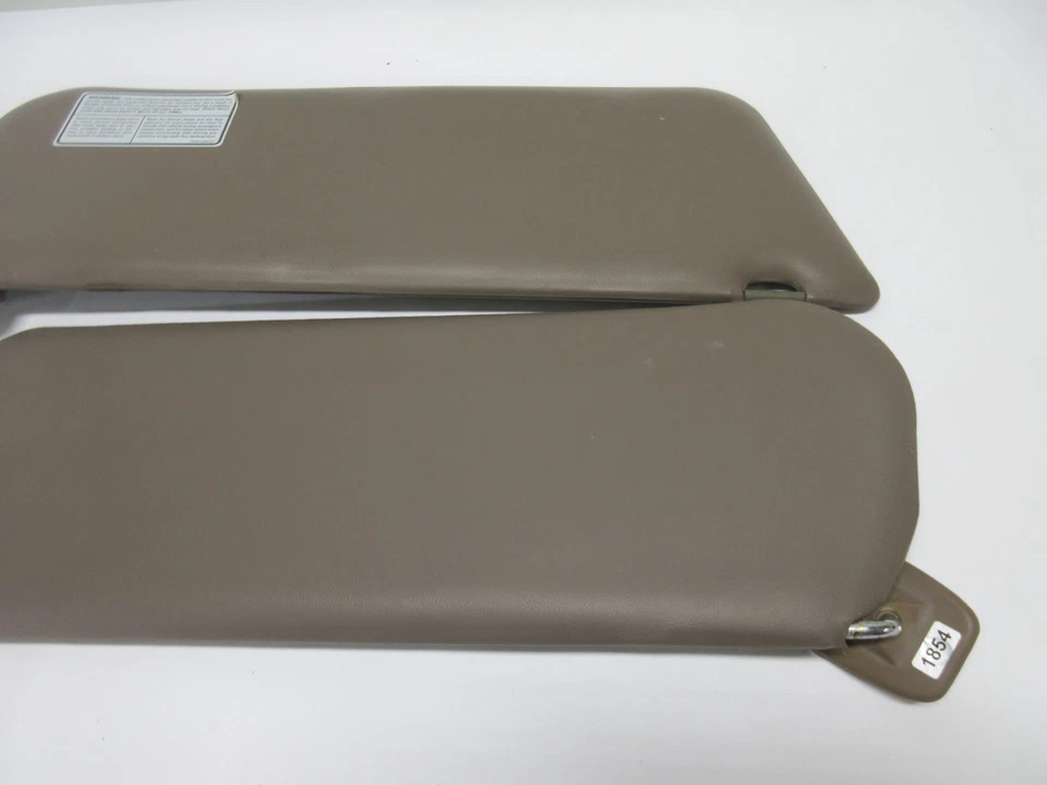 1987-1996 Ford F-150 F-250 F-350 Bronco BROWN Sun Visor Shade Set Pair LH RH OEM - Image 4 of 4