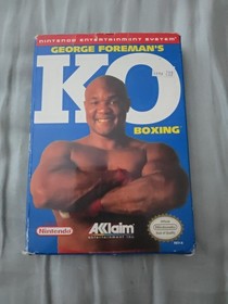 George Foreman's KO Boxeo Nintendo NES Juego Completo En Caja CIB, &iexcl;BONITO!