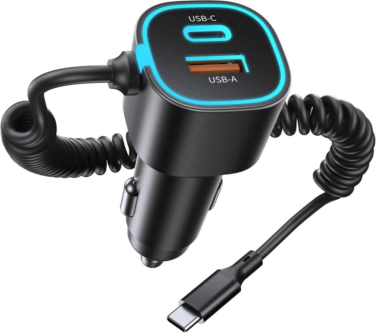 Sdoppiatore 3 Vie Auto 12V 24V Caricatore USB Cavo 60cm UK Adattatore Accendisigari Auto 3 Uscite: Caricatore USB, 12V/24V, Presa UK, Per Dispositivi In Viaggio Adattatore 12v 24v Multi Presa - Foto 2