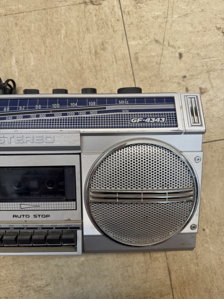 SHARP GF-4343(S) Stereo Radio Cassette Recorder 1980's Boombox
