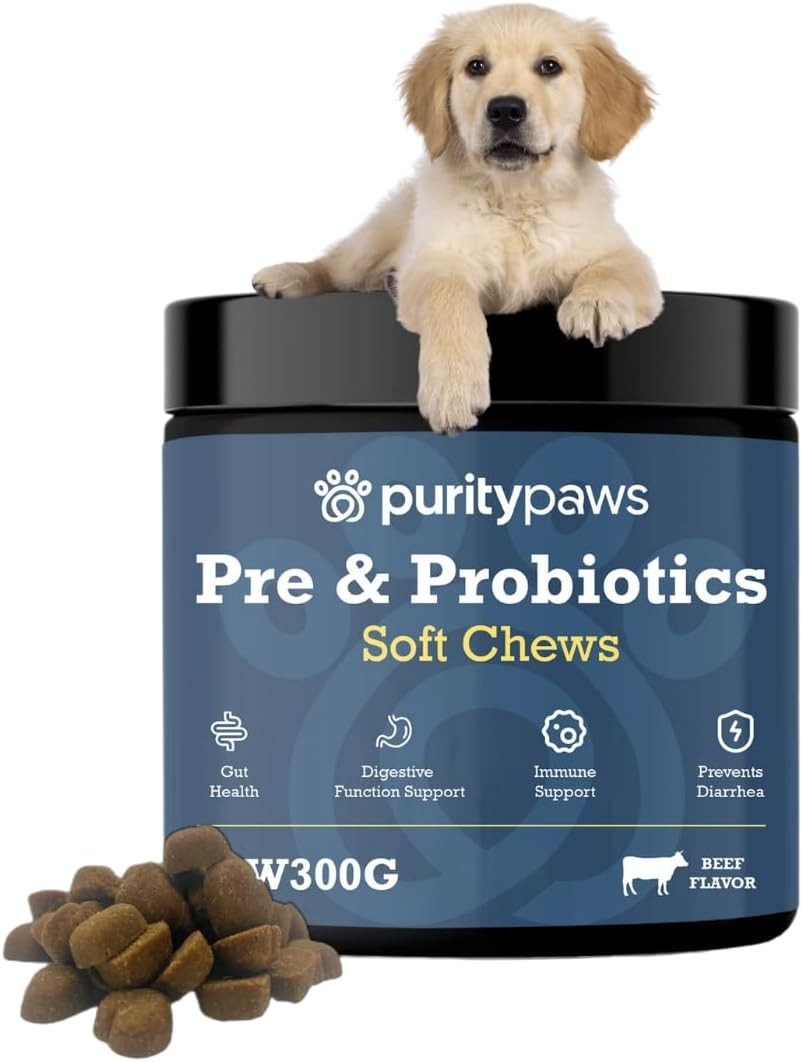 Ultimate Probiotics for Dogs - Gut Health & Calming Tablets, Yeast Infection &