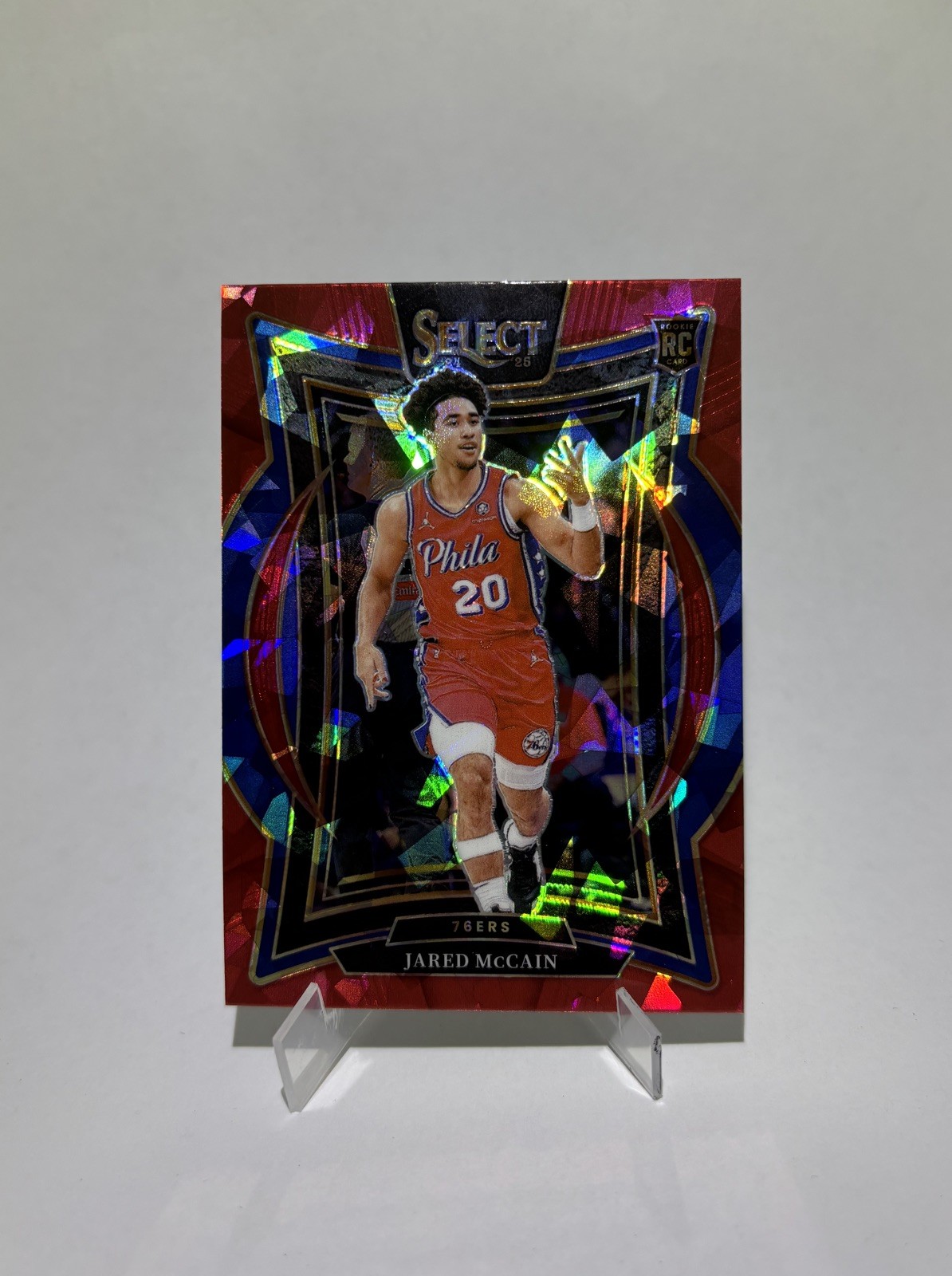 2024-25 Panini Select -Concourse Jared McCain #82 Red Ice Prizm (RC) 76ers