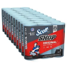 Scott Shop Towels Original Blue Shop Towels Bundle of 10 - 3-Packs 10 (30 rolls)