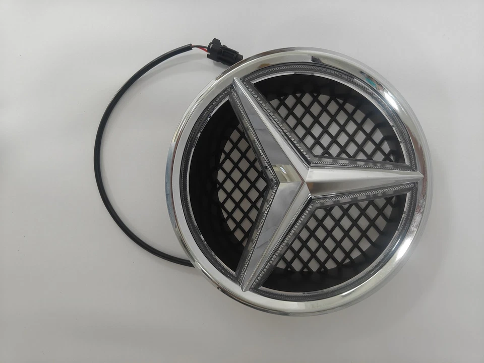 Fit for Illuminated Logo Star Badge Car Front Grille LED Emblem Fit Benz - Image 2 of 4