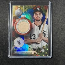 2025 Topps Holiday - Relics Andrew Benintendi #PR-AB Blue Metallic /299 (MEM)