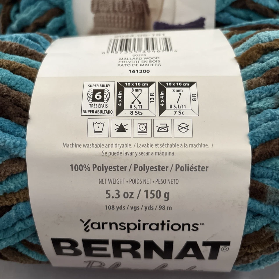 Blanket Blanket Yarn - 5.3oz/150g/108yds - Mallard Wood / Lot Of 2 Skeins - Image 4 of 4