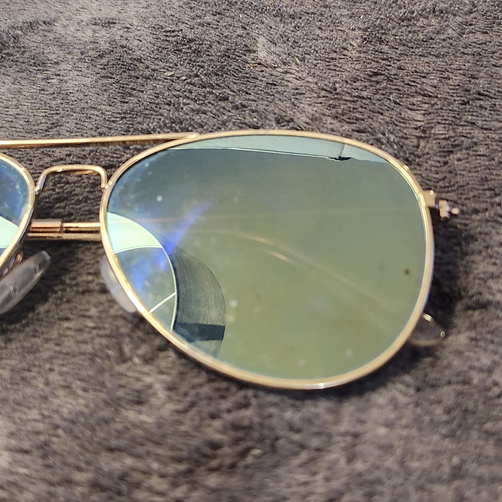 Shiny Gold Grandpa Thin Aviator Gradient Sunglasses image 3