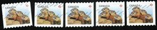 Canada sc#2604 x 5 Baby Wildlife 2013: Woodchucks, Units from Coil, Used