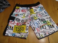 Ron Jon State License Tags/Plates Board Shorts Swim Trunks Size 31,9 1/2" Inseam