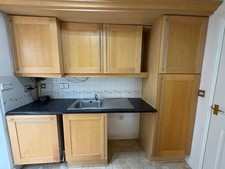 Shaker doors 5 piece solid birch doors with 2 cabinets Inc larder pullout.