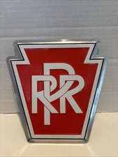 Cast Aluminum PRR "Pennsylvania" Railroad Engine Keystone Sign Plate 8X8